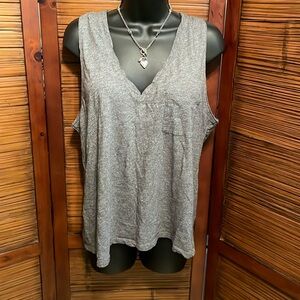 Madewell V-neck Sleeveless top XL Gray
